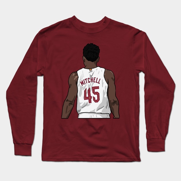 Donovan Mitchell Back-To Long Sleeve T-Shirt by rattraptees